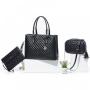 LOVEVOOK 2023 Quilted Vegan Leather Crossbody Tote Hand Bags with Tassel for Ladies 3in1 Large Women's Purses and Handbags