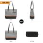 Lovevook wholesale custom logo 3 in 1 set crossbody bag popular PU leather canvas ladies tote bags 2024 women purse handbag sets