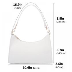 Stylish Croc Pattern Small Shoulder Bag Clutch Purse Solid Fashion Ladies Mini handbag for Dating Party Shopping Handtaschen