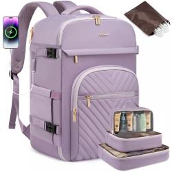 LOVEVOOK Custom 40L Travel Laptop Backpack 17" Personal Item with USB Waterproof Packing Cubes Travel Backpack with shoes bag