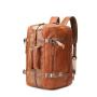 2023 New Men's Large Capacity PU Leather Backpack Waterproof Straddle Travel Computer Bag with USB Portability