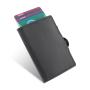 Wholesale Aluminium Rfid Blocking Pop-up Card Holder Leather Pop Up Card Holder Wallet