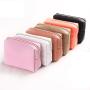 Portable makeup bag brush organizer for travel pu saffiano leather cosmetic bag fashion toiletry bag
