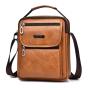 XL347 Best-selling Vintage Men's Shoulder Bag Daily Life Multi-layer Large Capacity Handbag Wear-resistant Durable Leather Bag
