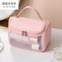 Portable Gift Makeup Holiday Pvc Wash Bag Three Piece Set Transparent PU Matte Storage Large Capacity for Women