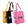 Gelory Factory Sale Custom Fashionable Multi Color Recycled Large Capacity Letter Shoulder Canvas Bag
