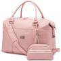 LOVEVOOK OEM Leather Carry On Weekender Overnight Bag with Toiletry Bag Cute Tote Yoga Gym Travel Luggage Duffle Bags for Women