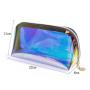 Thickened semicircle laser TPU cosmetic bag transparent waterproof colorful shell washing and storage bag