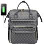 Discount Sale LOVEVOOK Quilted Nylon Elegant Ladies School Travel Backpack Waterproof 15.6 In Large Women's Laptop Backpacks