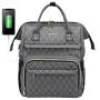 Discount Sale LOVEVOOK Quilted Nylon Elegant Ladies School Travel Backpack Waterproof 15.6 In Large Women's Laptop Backpacks