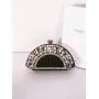 New design fan rhinestone clutch bag chain shoulder bag women box metal wedding party evening bags ladies fashion purse