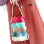 Custom 2024  New Fairy Shell Bag Sequin Hand Weaving Beaded Handbag Crossbody Phone Ladies Party Elegant