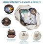 LOVEVOOK Waterproof 2pcs/set Travel Duffel Bag for Women High quality Large capacity weekender duffle Bag with shoes compartment
