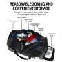 Custom Large Smell Proof Travel Duffle Bag Waterproof Pu Leather Weekender Mens Sports Gym Duffel Bag With Shoe Compartment