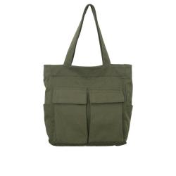 ZR112 Vintage Canvas Large-capacity Portable Shoulder Bag for Men and Women's Travel Bag Work Clothes Wind Tote Bag