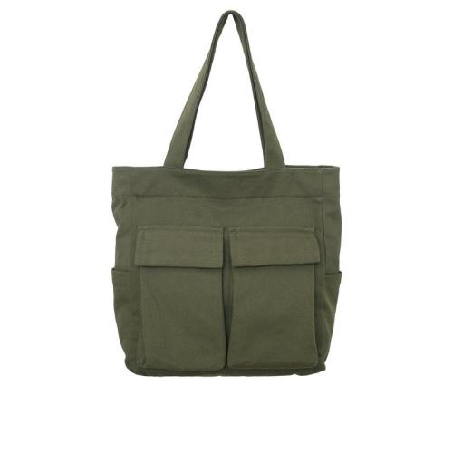 ZR112 Vintage Canvas Large-capacity Portable Shoulder Bag for Men and Women's Travel Bag Work Clothes Wind Tote Bag