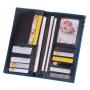 CUIKCA Long Leather Wallet For Men H035 Blue Edge Iron Included Angle Purse Photocards Wallets Leather Slim Card Holder