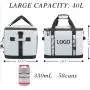Custom Logo Outdoor Picnic Soft Leakproof Portable Thickened PEVA Waterproof Refrigerated Insulated Cooler Bag