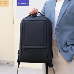 Wholesale Business Travel Backpack Factory 15.6-Inch Waterproof Laptop Bag with USB Black Printing Gift Backpack