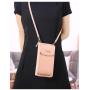 HR186 New Trend Mobile Phone Storage Bag PU Buckle Fashion Double Layer Wallet Multifunctional Women's Crossbody Outdoor Bag