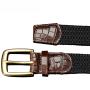 Belts for Man Mens Gift Stretch Braided Web Belt Elastic for Casual Golf Jeans with Stainless or Copper Buckle 1 3/8"