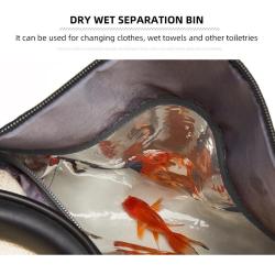 Custom Logo Water proof Travel Backpack Dry and Wet Separation Nylon Weekend Travel Bag