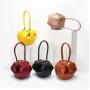 Hot Sales Genuine Leather Wrist Bag Dumpling Shape Designer Mini Bags For Ladies