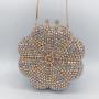 Competitive Price ChinaManufacture Luxury  Pumpkin Purse Handbag Crystal Evening Clutch Rhinestone Clutch Bag Crystal