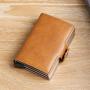 Double Automatic Popup Aluminum Alloy Case Wallet Credit Card Holder Business Microfiber Leather Wallet For Men wholesale