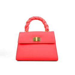 Eco Friendly Vegan Leather Lady Luxury Red Color Tote Hand Bags Elegant Women Mini 2022 Trends Ins Designer Top Handle Handbags