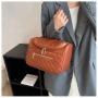 2024 new large capacity wearable makeup bag PU leather comfortable travel women portable high value handbag