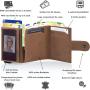 Wholesale business leather metal card holder wallet aluminium rfid pop up credit card holder