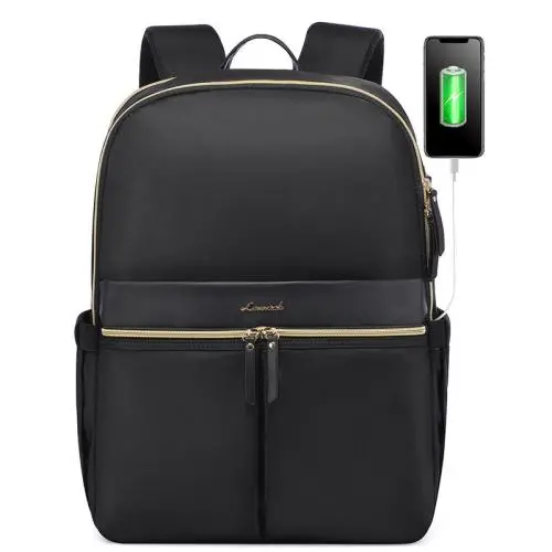 2022 LOVEVOOK custom Fashion University Bag USB Work Commute bags well org15.6 17in Travel  Notebook laptop Backpacks for women