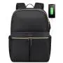 2022 LOVEVOOK custom Fashion University Bag USB Work Commute bags well org15.6 17in Travel  Notebook laptop Backpacks for women
