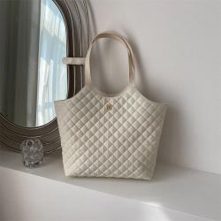 Leisure Lingge Solid Color High Capacity Bag 2023 Autumn New Women's Bag Single Shoulder Underarm Tote Bag