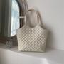 Leisure Lingge Solid Color High Capacity Bag 2023 Autumn New Women's Bag Single Shoulder Underarm Tote Bag