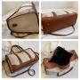 ZF167 New Retro Ladies Handbag Canvas Sports Fitness Diagonal Cross Bag Short Distance Large Capacity Collision Color Travel Bag