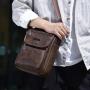 XL347 Best-selling Vintage Men's Shoulder Bag Daily Life Multi-layer Large Capacity Handbag Wear-resistant Durable Leather Bag