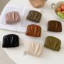ZWY306 New Fashion Women Small Pleated PU Coin Purse Daily Solid Color Zipper Wallet Wholesale Practical Waterproof Card Case