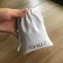 8 ounces White Canvas Cotton Drawstring Bag With Custom Logo Jewelry Pouch