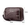 2024 Custom Genuine Leather Clutch Bag Wallet For Business Men Envelope Purse