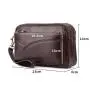 2024 Custom Genuine Leather Clutch Bag Wallet For Business Men Envelope Purse