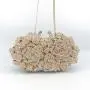 Women Gold Rose Flower Hollow Out Crystal Evening Metal Clutches Small Minaudiere Handbag Purse Wedding Box Clutch Bag