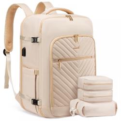 LOVEVOOK 40L Large Waterproof Laptop Travel Backpack Flight Approved Carry on Backpack with 3pcs Packing Cubes