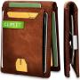 Manufacturer Anti-theft leather money clip wallet rfid blocking leather men money clip