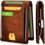 Manufacturer Anti-theft leather money clip wallet rfid blocking leather men money clip
