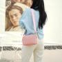 Hot selling crossbody bags women handbags ladies luxury shoulder bag solid color pu leather bag with canvas strap wholesale