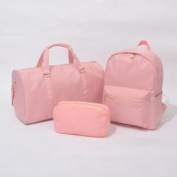 Low MOQ Stock Nylon Eco Friendly Durable Women Men Nylon Backpack Cosmetic Bags&Cases Luggage Travel Bags