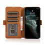 Custom leather flip phone case card holder mobile phone bag leather phone cover card holder