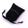 Custom Logo Printed Small Canvas Drawstring Bag For Candle Packaging Black Soild Gift Storage Dust Cotton Pouch